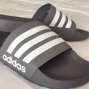 ADIDAS MEN’S ADILETTE CLOUDFOAM SLIDES GREY SANDAL